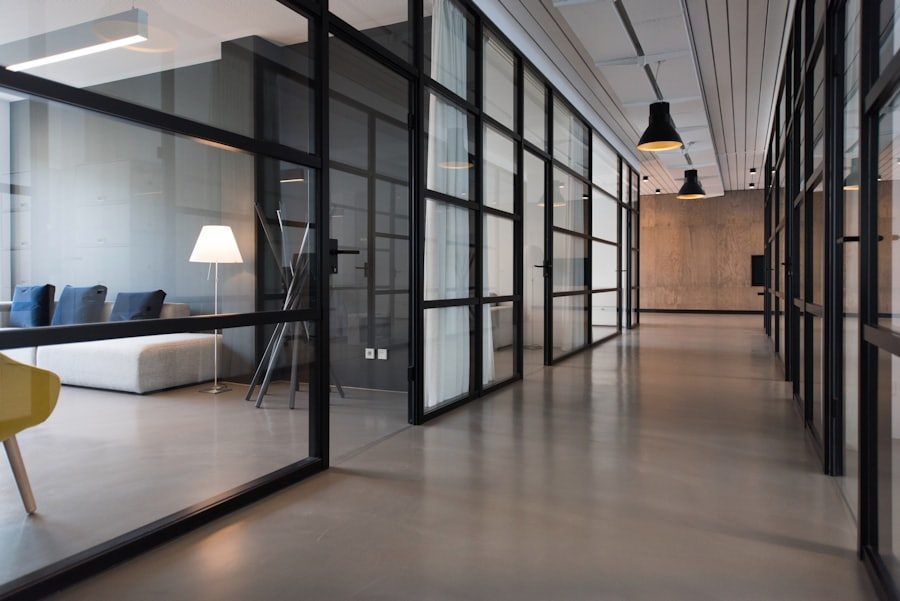 Clean, open modern office interior