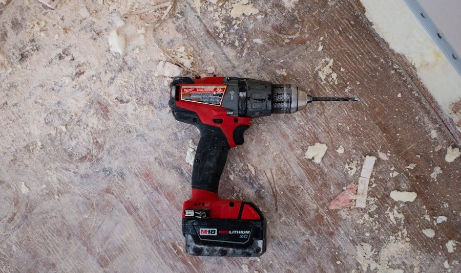 Dust and debris left behind after renovation work